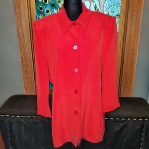 Vintage Silk Chaus Red Blazer